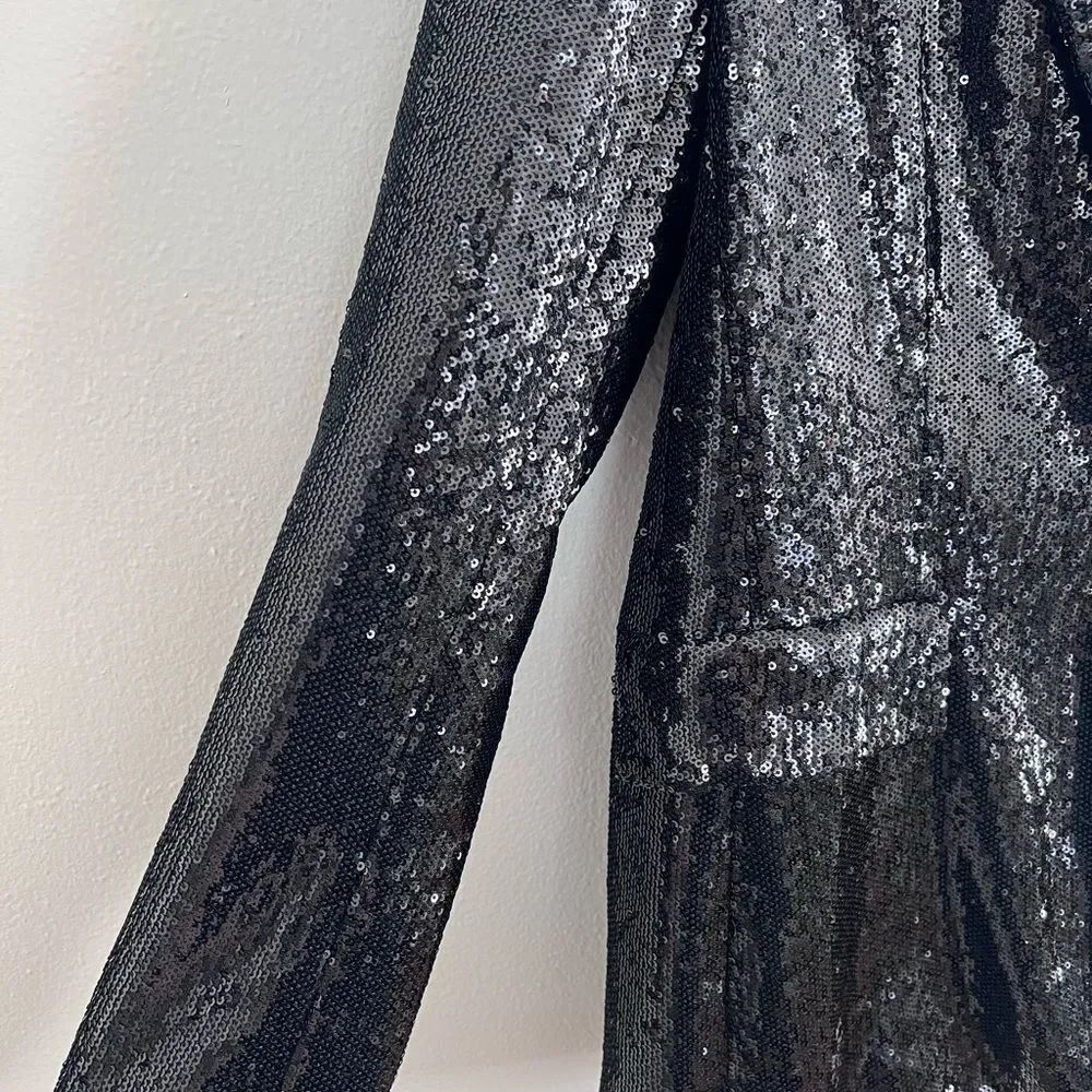 Milly Alexa Peaked Sequin Blazer - Picture 4 of 10